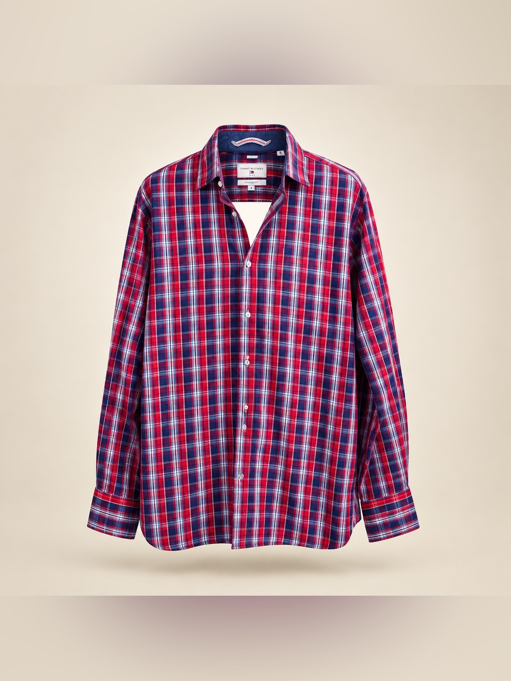 S. Oliver XL Regular Fit Plaid Button Down Cotton Shirt